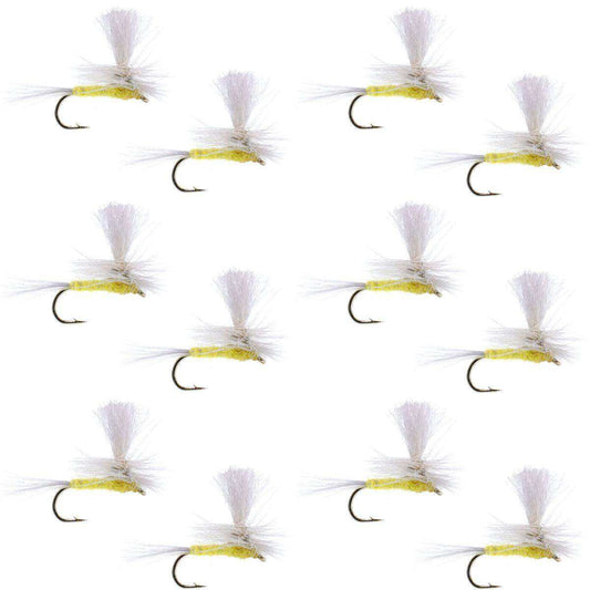 Pale Morning Dun Parachute PMD Classic Dry Fly - 1 Dozen Flies Hook Size 16 - Skoutley Outdoors LLC