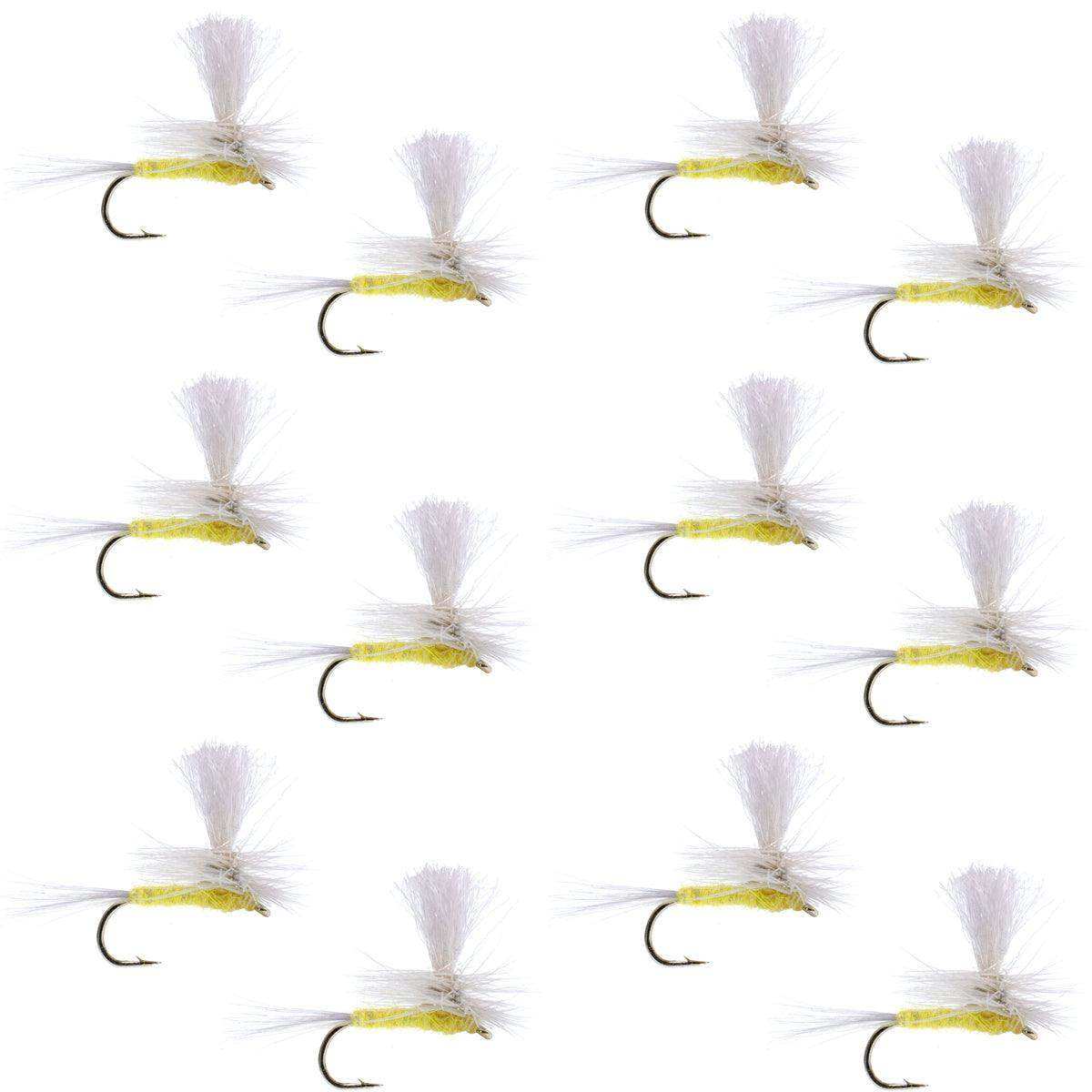 Pale Morning Dun Parachute PMD Classic Dry Fly - 1 Dozen Flies Hook Size 18 - Skoutley Outdoors LLC