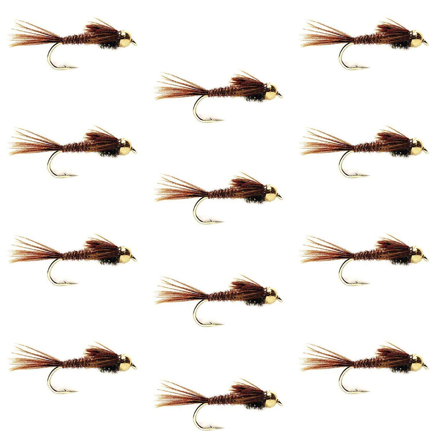 Tungsten Bead Head Pheasant Tail Nymph 1 Dozen Flies Size 18 - Skoutley Outdoors LLC