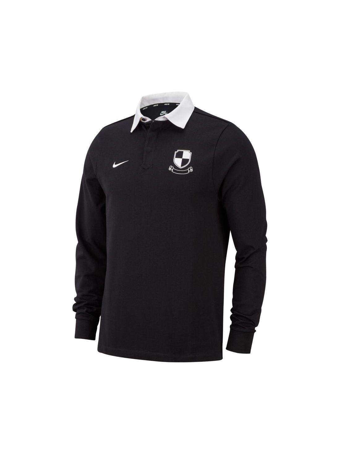 Nike SB Rugby Shirt 100% Jersey Cotton - Black - Skoutley Outdoors LLC