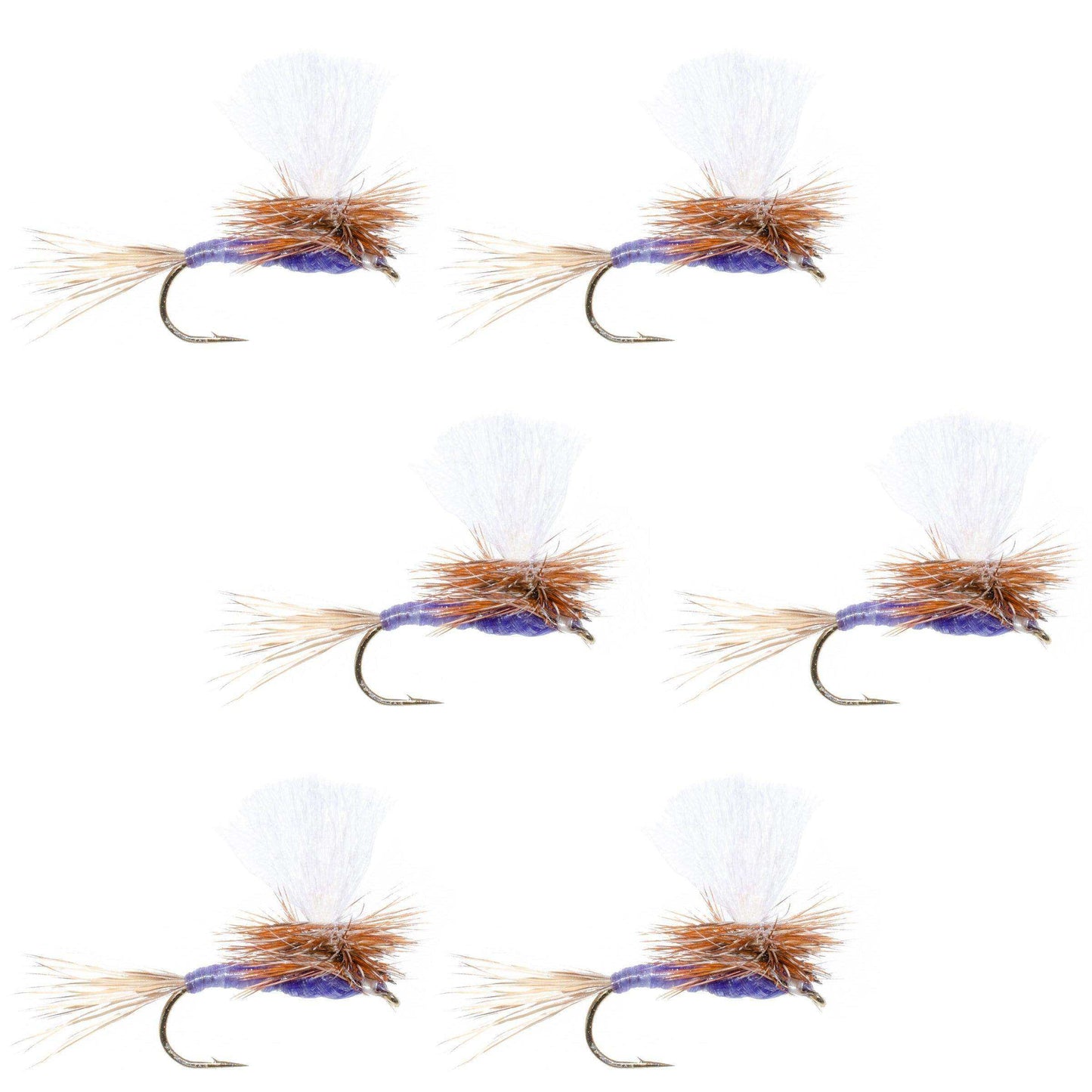 Parachute Purple Haze Dry Fly - 6 Flies Size 14 - Skoutley Outdoors LLC