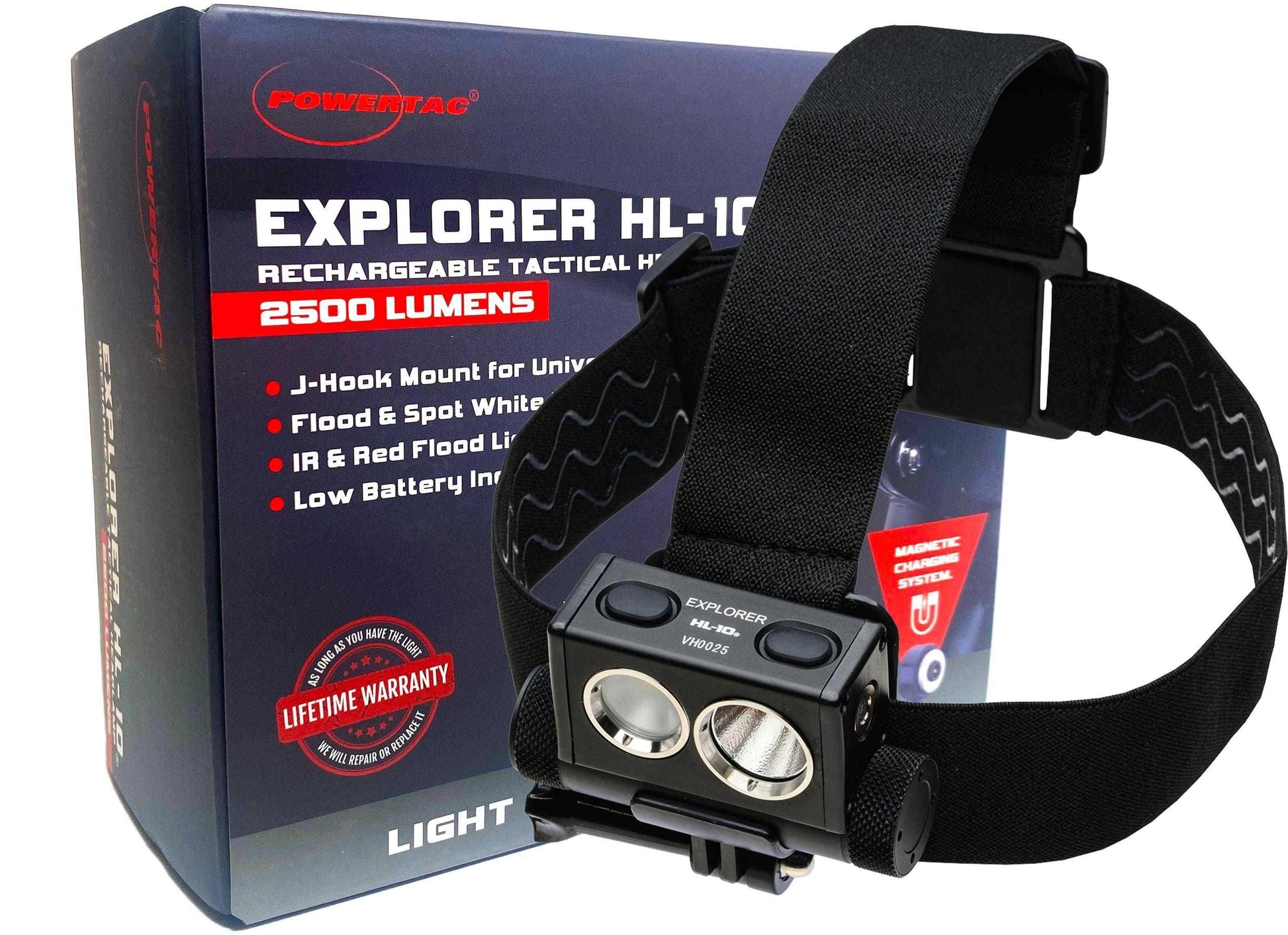 Explorer HL-10 - 2,500 Lumen White/Red/IR Headlamp - Skoutley Outdoors LLC