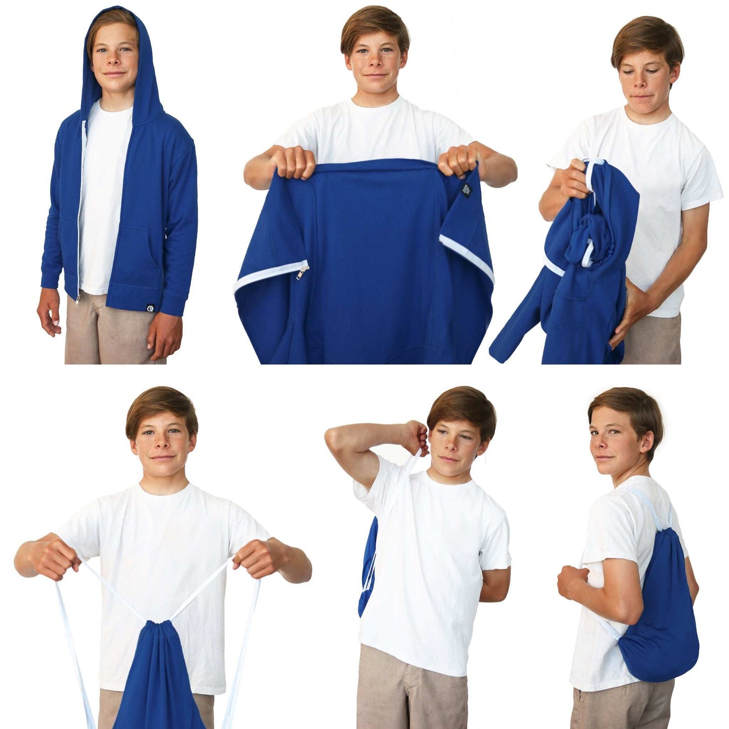 Kids' Hero Hoodie Lite (Royal Blue)