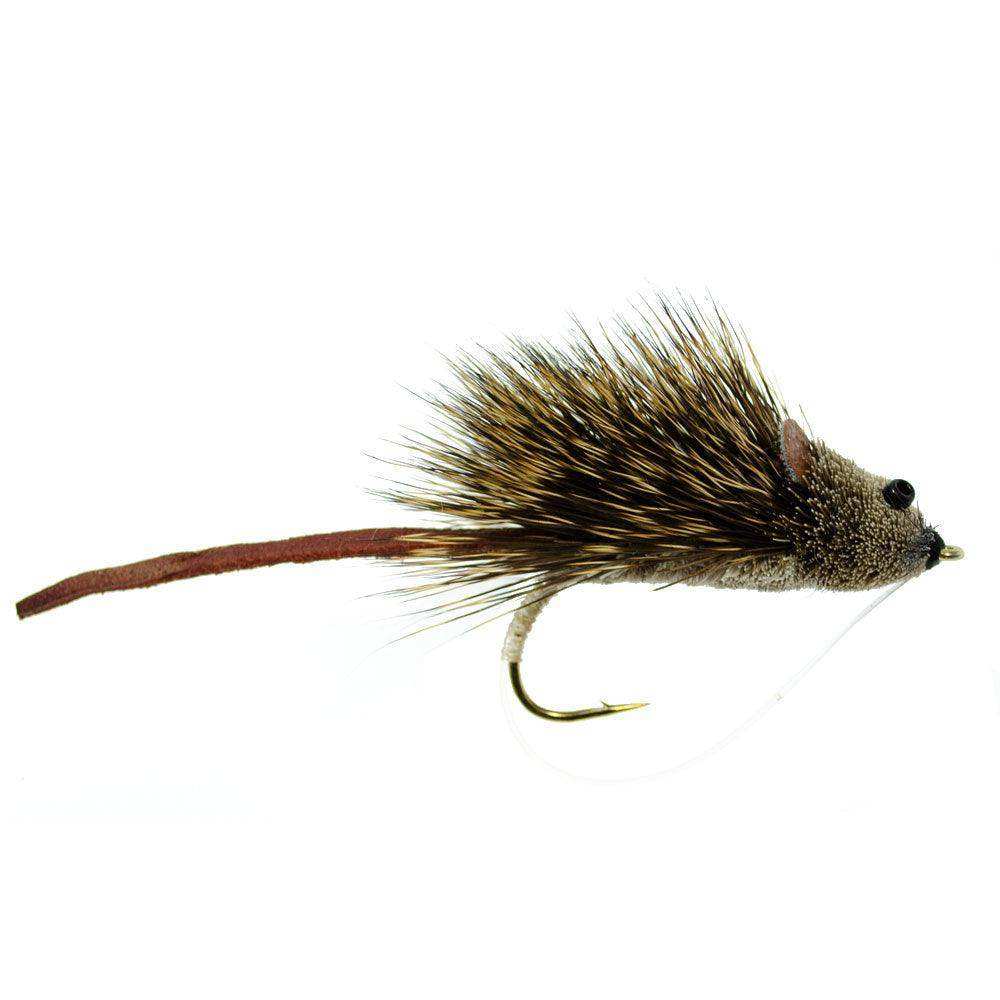 3 Pack Deer Hair Scruffy Rat Size 2 - Bass Fly Fishing Bug Wide Gape Bass Hooks With Weed Guard - Skoutley Outdoors LLC