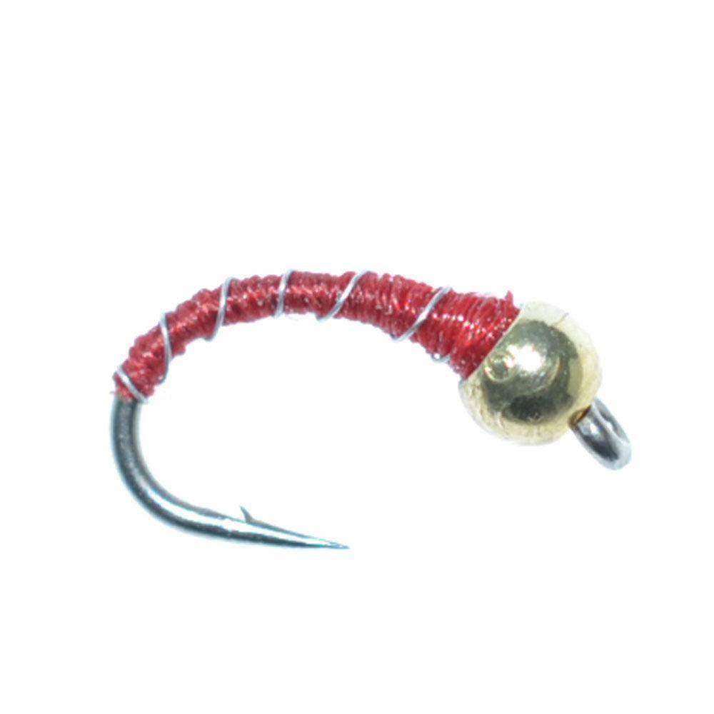 Red Zebra Midge Assortment 3 Each of 3 Sizes 14, 16, 18 - Tailwater Fly Fishing Flies Collection - Skoutley Outdoors LLC