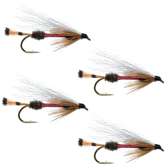 Royal Coachman Bucktail Classic Streamer Flies - Set of 4- Hook Size 4 - Skoutley Outdoors LLC