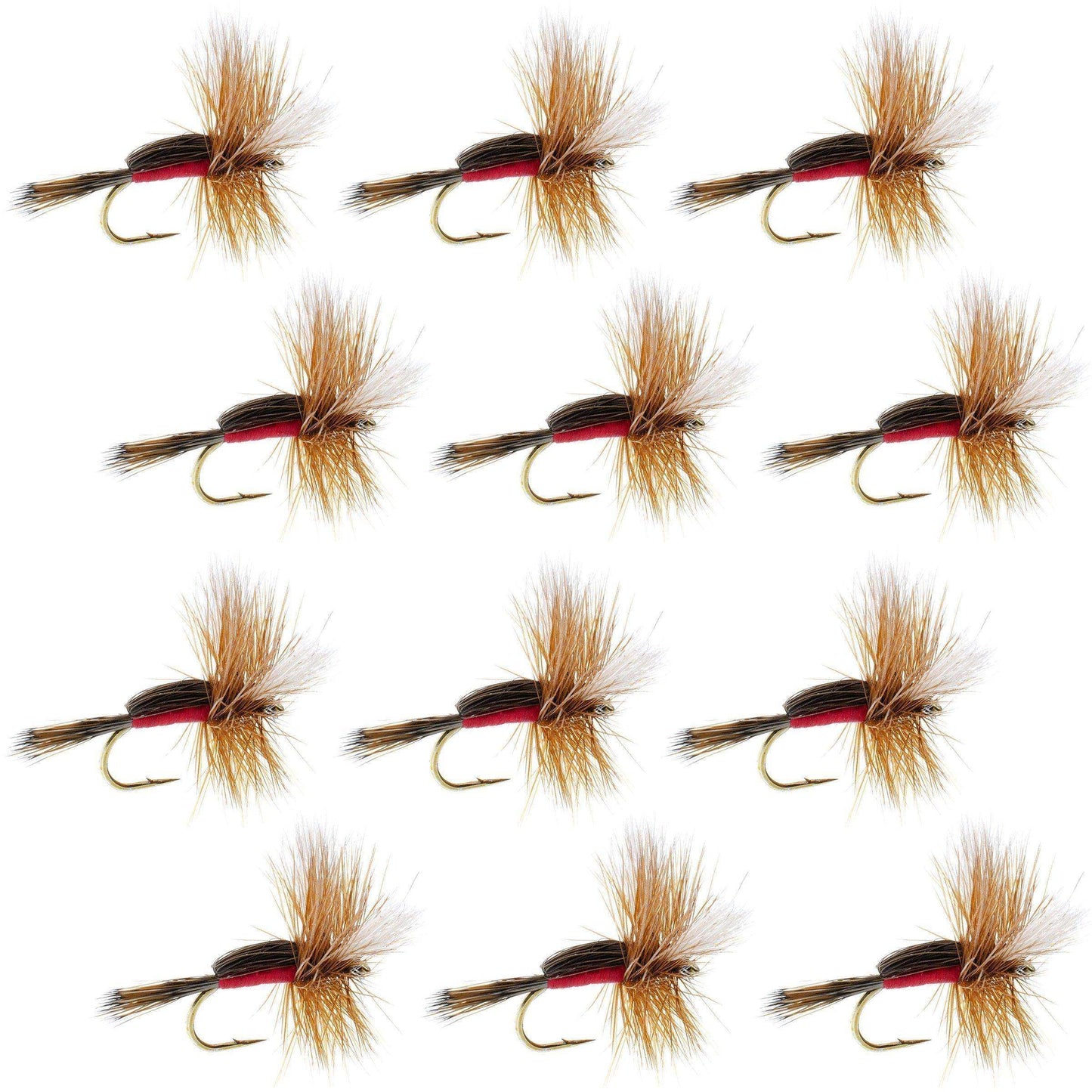 Royal Humpy Classic Hair Wing Dry Fly - 1 Dozen Flies Hook Size 14 - Skoutley Outdoors LLC