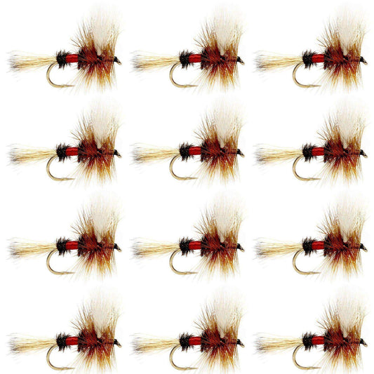 Royal Wulff Classic Trout Dry Fly Fishing Flies - Set of 12 Flies Size 14 - One Dozen - Skoutley Outdoors LLC