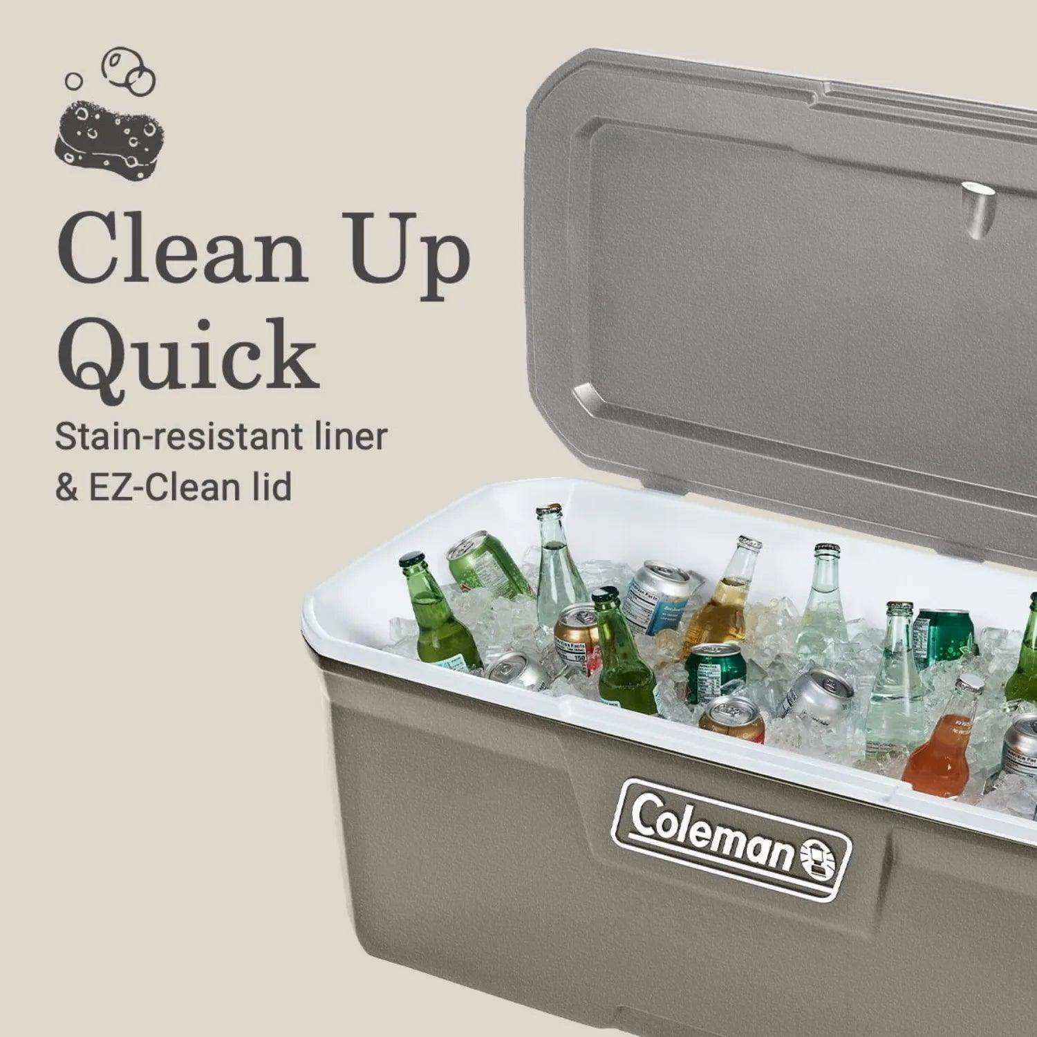 Coleman 316 Series 150QT Hard Chest Cooler, Silver Ash - Skoutley Outdoors LLC