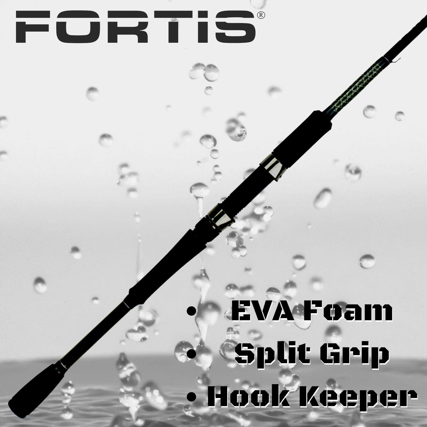 6' Medium Heavy Action Spinning Rod and Reel Package, 1 Piece Fiberglass/Graphite Spinning Rod |4000 Spinning Reel | FORTIS - Skoutley Outdoors LLC