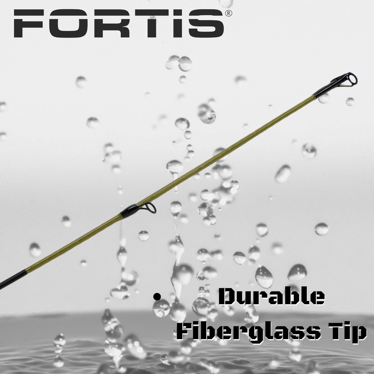 6'6" Medium Heavy Action Spinning Rod and Reel Package, 1 Piece Fiberglass/Graphite Spinning Rod |4000 Spinning Reel | FORTIS - Skoutley Outdoors LLC