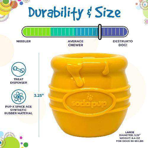 Honey Pot Durable PUP-X Rubber eCup Treat Dispenser & Enrichment Toy - Skoutley Outdoors LLC