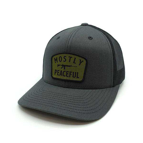 Mostly Peaceful Woven Patch Hat - Skoutley Outdoors LLC