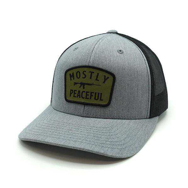 Mostly Peaceful Woven Patch Hat - Skoutley Outdoors LLC