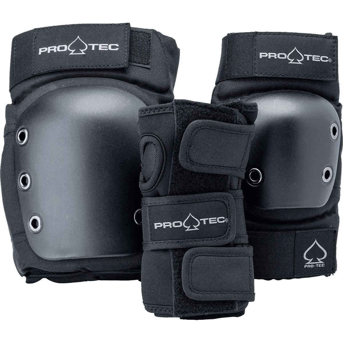 ProTec Street Gear Junior 3 Pack Open Back Combo Pads - Black - Skoutley Outdoors LLC