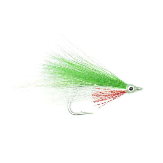 Lefty's Deceiver Fly Fishing Fly - Green/White - Hook Size 1/0 - Skoutley Outdoors LLC