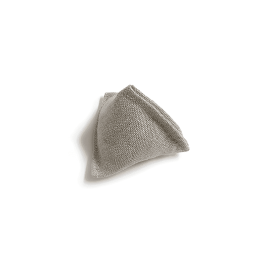 Catnip Pyramid Toy in Cotton and Hemp with Buckwheat for Crinkles - Skoutley Outdoors LLC