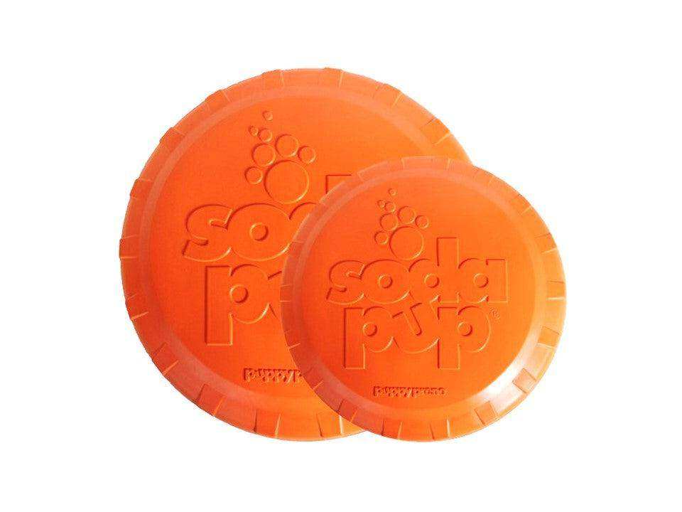 Bottle Top Flyer Durable Rubber Retrieving Frisbee - Orange - Skoutley Outdoors LLC