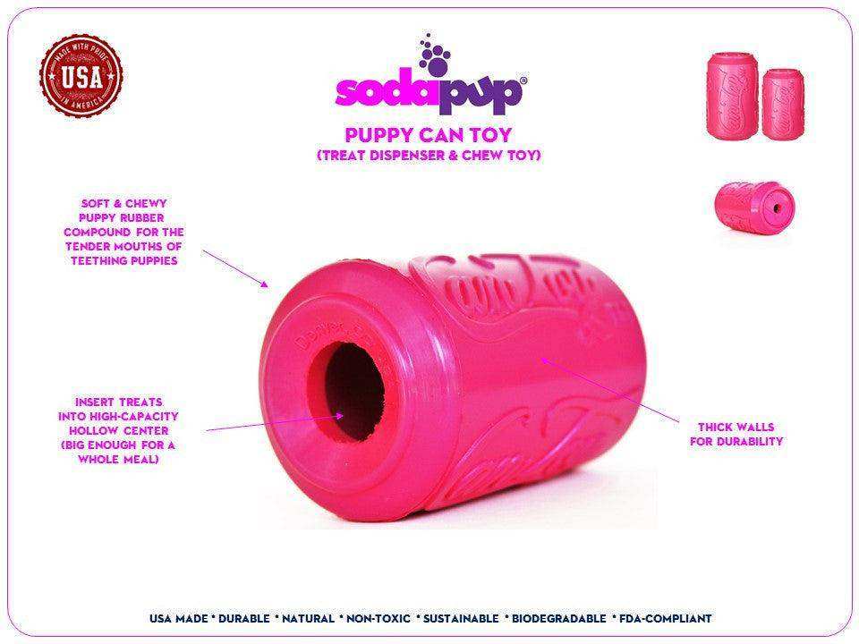 Puppy Can Toy Durable Rubber Chew Toy & Treat Dispenser For Teething Pups - Skoutley Outdoors LLC