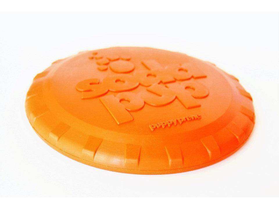 Bottle Top Flyer Durable Rubber Retrieving Frisbee - Orange - Skoutley Outdoors LLC