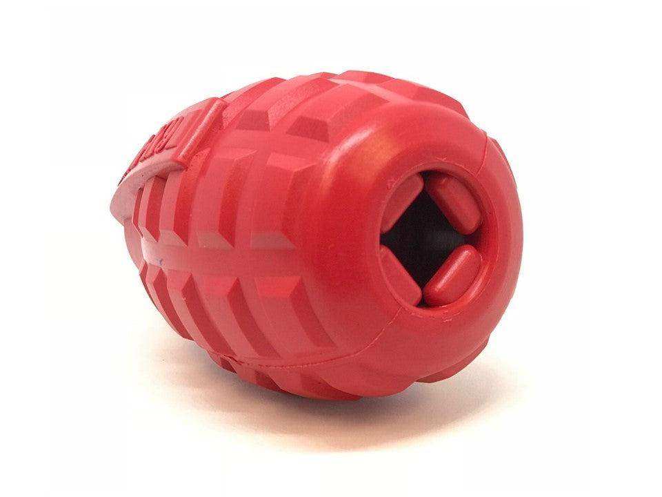 USA-K9 Grenade eDispenser Durable Rubber Chew Toy & Treat Dispenser - red - Skoutley Outdoors LLC