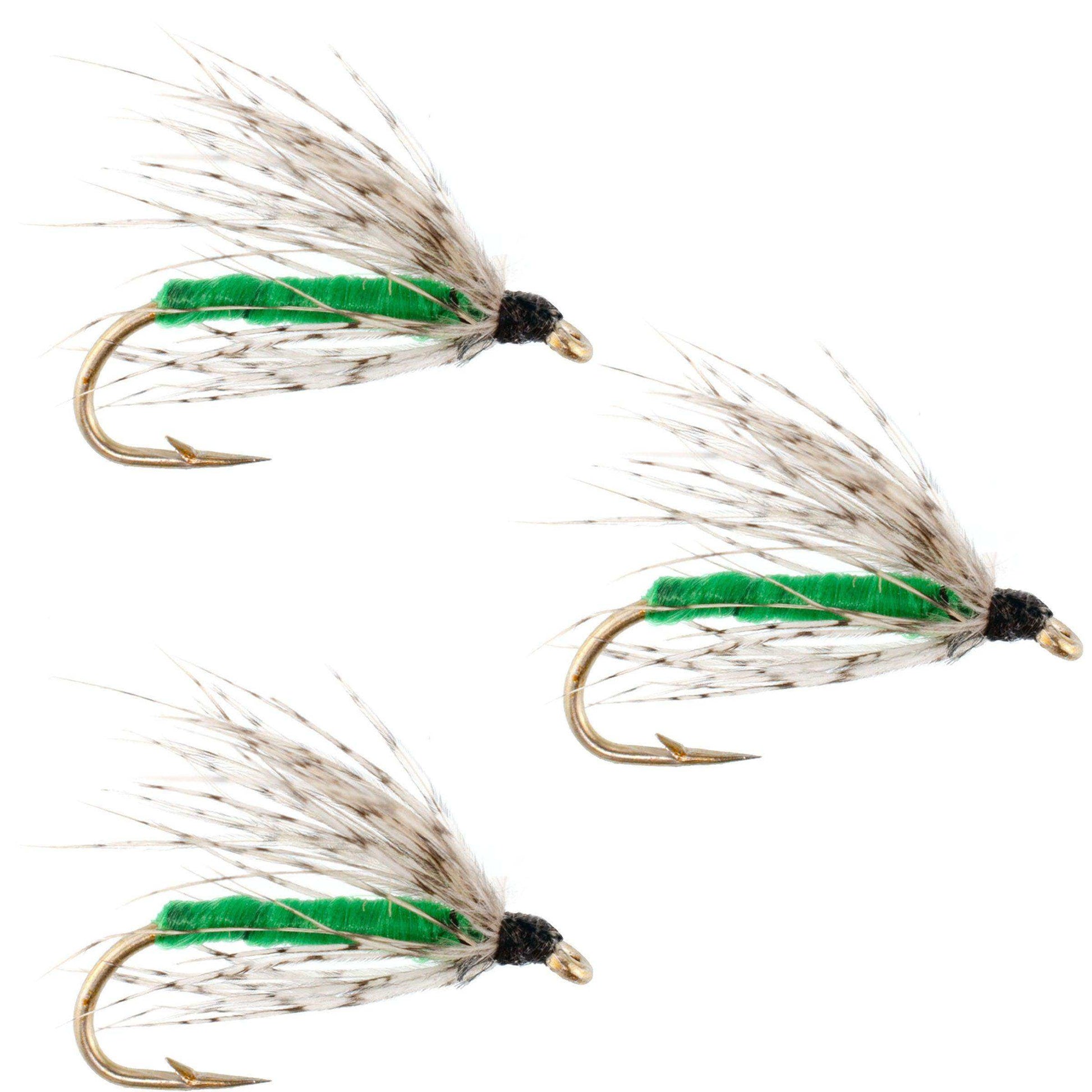 3 Pack Soft Hackle Partridge and Green Fly Fishing Wet Flies - Hook Size 12 - Skoutley Outdoors LLC