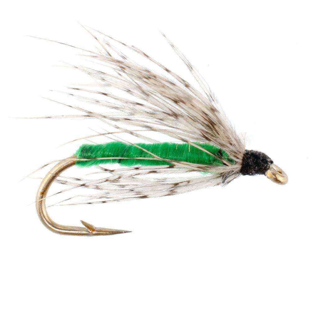 Soft Hackle Partridge and Green Fly Fishing Wet Flies - 6 Flies Hook Size 12 - Skoutley Outdoors LLC