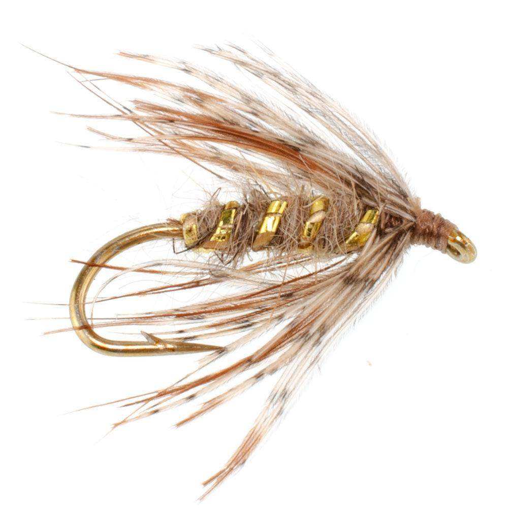 Soft Hackle March Brown Partridge Fly Fishing Wet Flies - 6 Flies Hook Size 16 - Skoutley Outdoors LLC