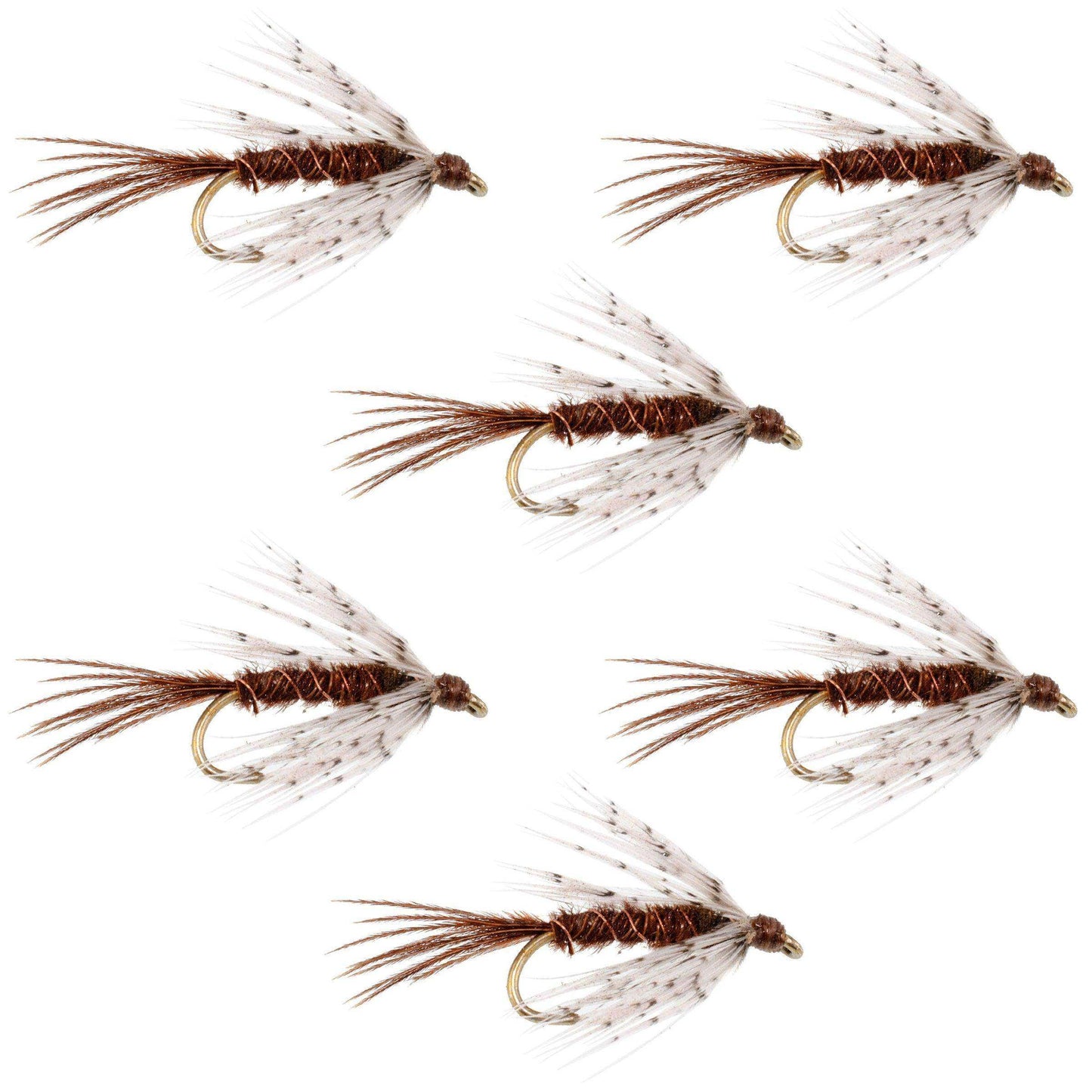 Soft Hackle Partridge and Pheasant Tail Fly Fishing Wet Flies - 6 Flies Hook Size 12 - Skoutley Outdoors LLC