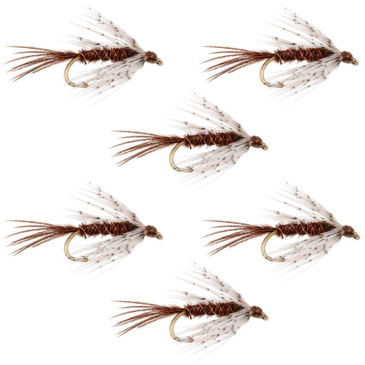 Soft Hackle Partridge and Pheasant Tail Fly Fishing Wet Flies - 6 Flies Hook Size 16 - Skoutley Outdoors LLC