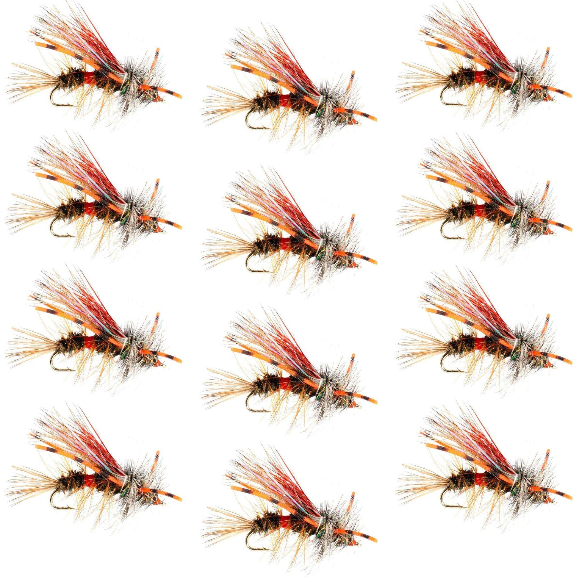 Kaufmann's Royal Crystal Stimulator Rubber Legs Dry Fly - 1 Dozen Flies Hook Size 14 - Skoutley Outdoors LLC