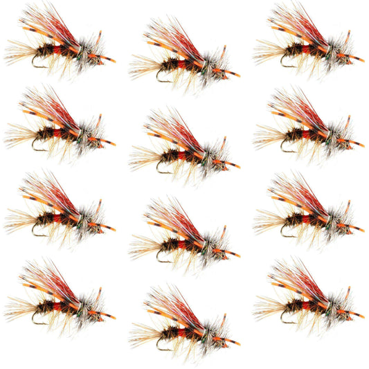 Kaufmann's Royal Crystal Stimulator Rubber Legs Dry Fly - 1 Dozen Flies Hook Size 8 - Skoutley Outdoors LLC