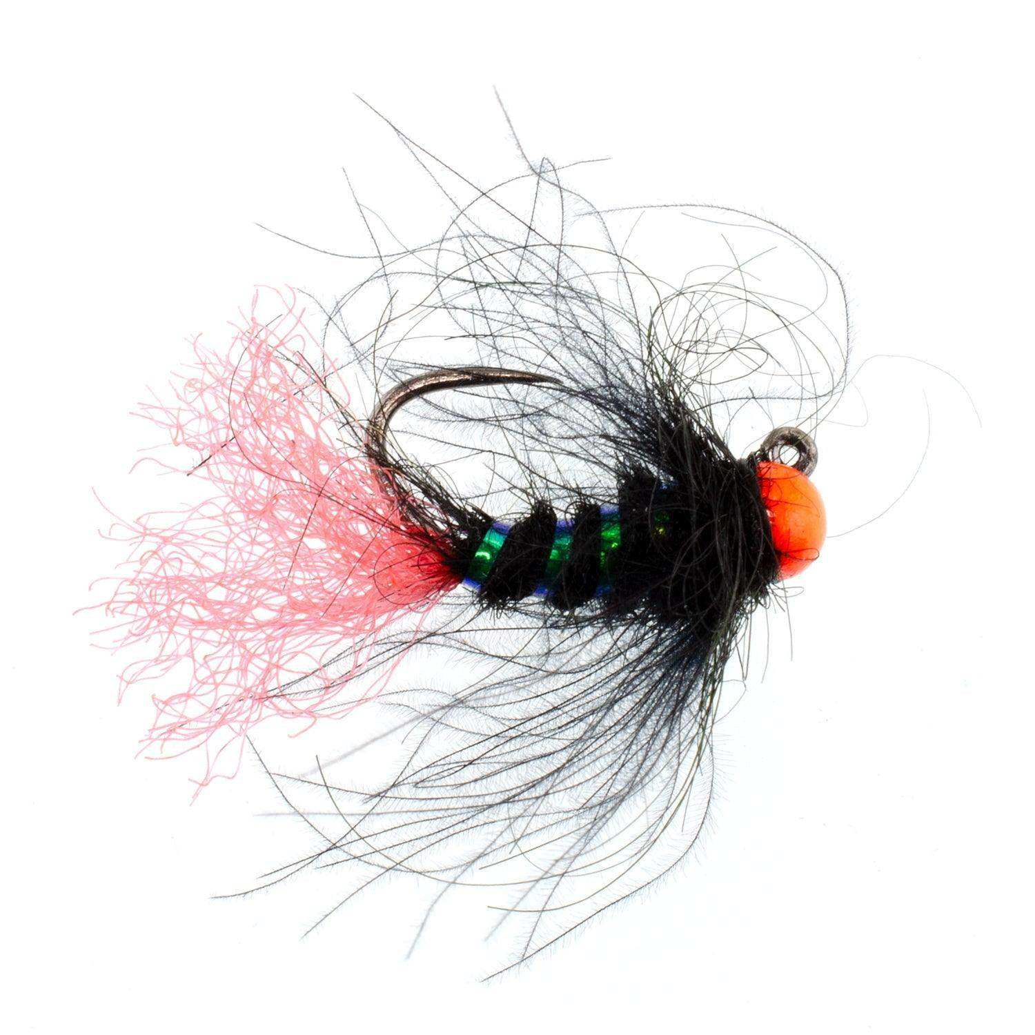 Tungsten Hot Bead Jig Tactical Blow Torch Czech Nymph Euro Nymphing Fly - 1 Dozen Flies Size 16 - Skoutley Outdoors LLC