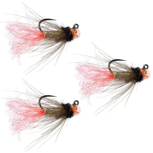 3 Pack Tungsten Bead Jig Tasmanian Devil Tactical Czech Nymph Euro Nymphing Fly - Size 14 - Skoutley Outdoors LLC