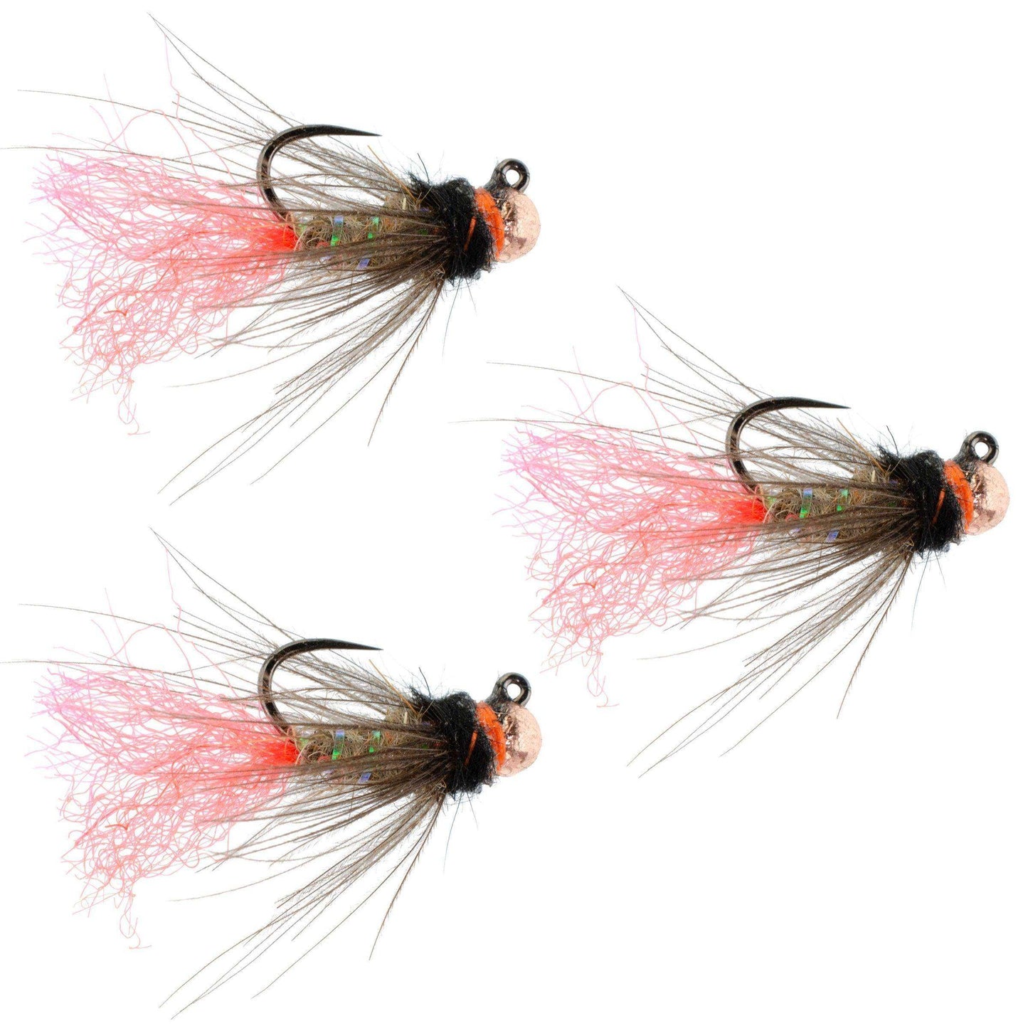 3 Pack Tungsten Bead Jig Tasmanian Devil Tactical Czech Nymph Euro Nymphing Fly - Size 16 - Skoutley Outdoors LLC