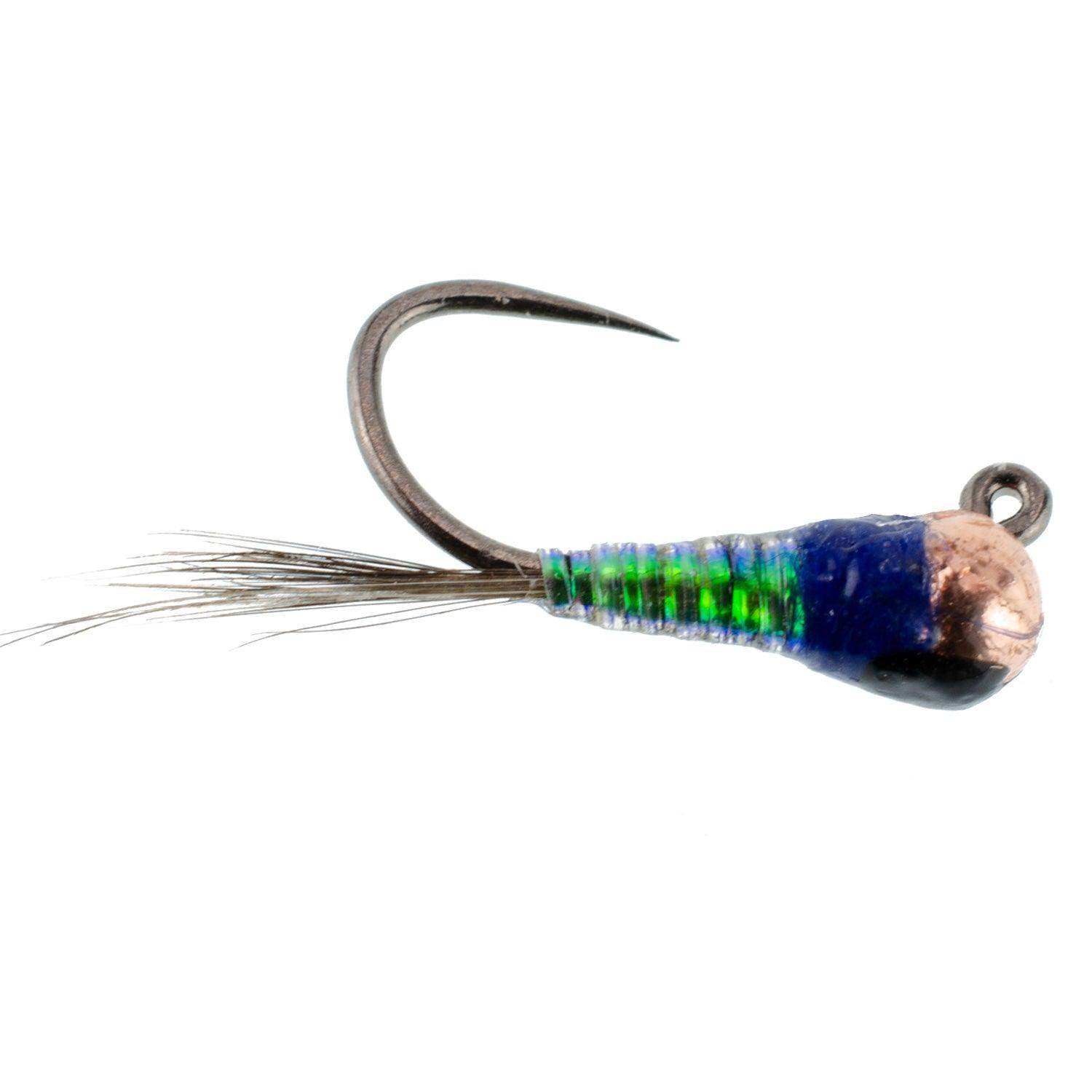 Tungsten Bead Gasolina Perdigon Tactical Jig Czech Euro Nymph Spanish Nymphing Fly - 6 Flies Size 16 - Skoutley Outdoors LLC