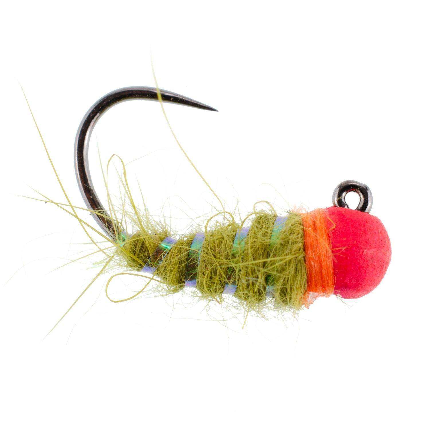 3 Pack Tungsten Hot Bead Walt's Worm Jig Tactical Czech Nymph Euro Nymphing Fly - Hook Size 12 - Skoutley Outdoors LLC