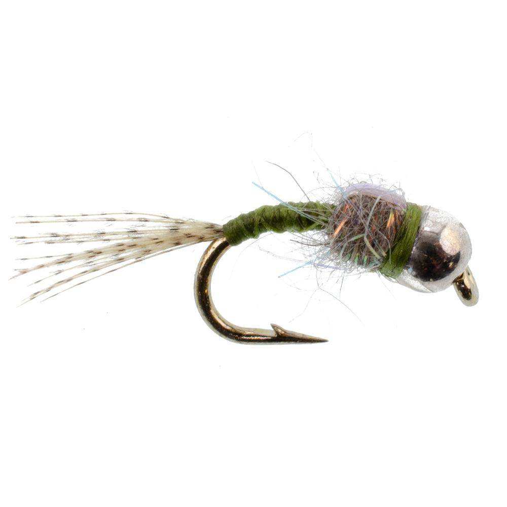 Basics Collection - Essential Bead Head Midge Nymph Assortment - 10 Wet Flies - 5 Patterns - Hook Sizes 14, 16, 18 - Skoutley Outdoors LLC