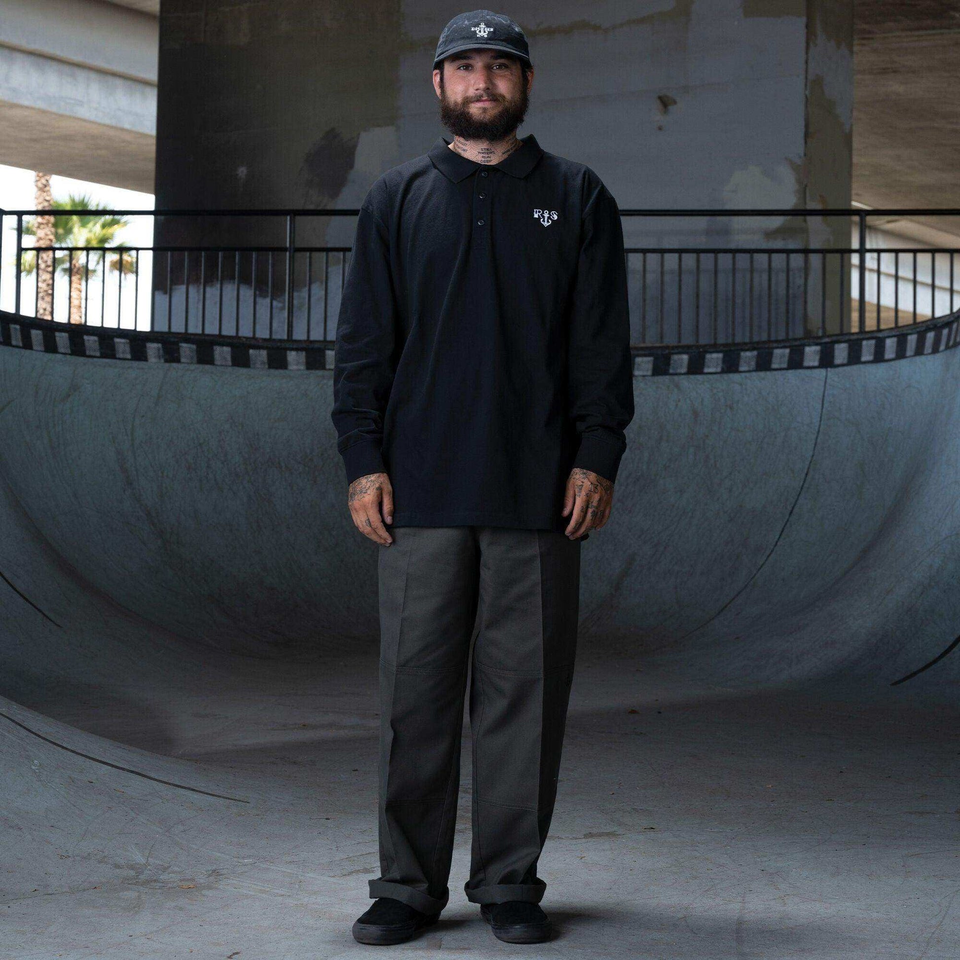 Dickies Ronnie Sandoval Long Sleeve Polo - Black - Skoutley Outdoors LLC