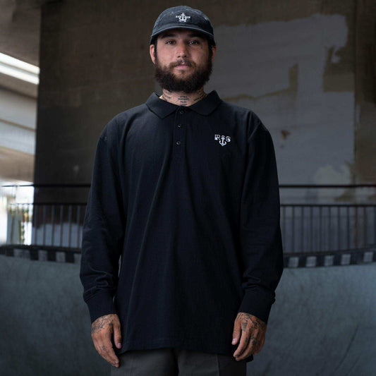 Dickies Ronnie Sandoval Long Sleeve Polo - Black - Skoutley Outdoors LLC