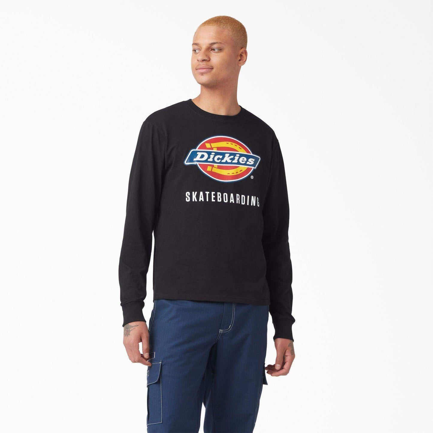 Dickies Skateboarding Logo Graphic Long Sleeve T-Shirt - Black - Skoutley Outdoors LLC