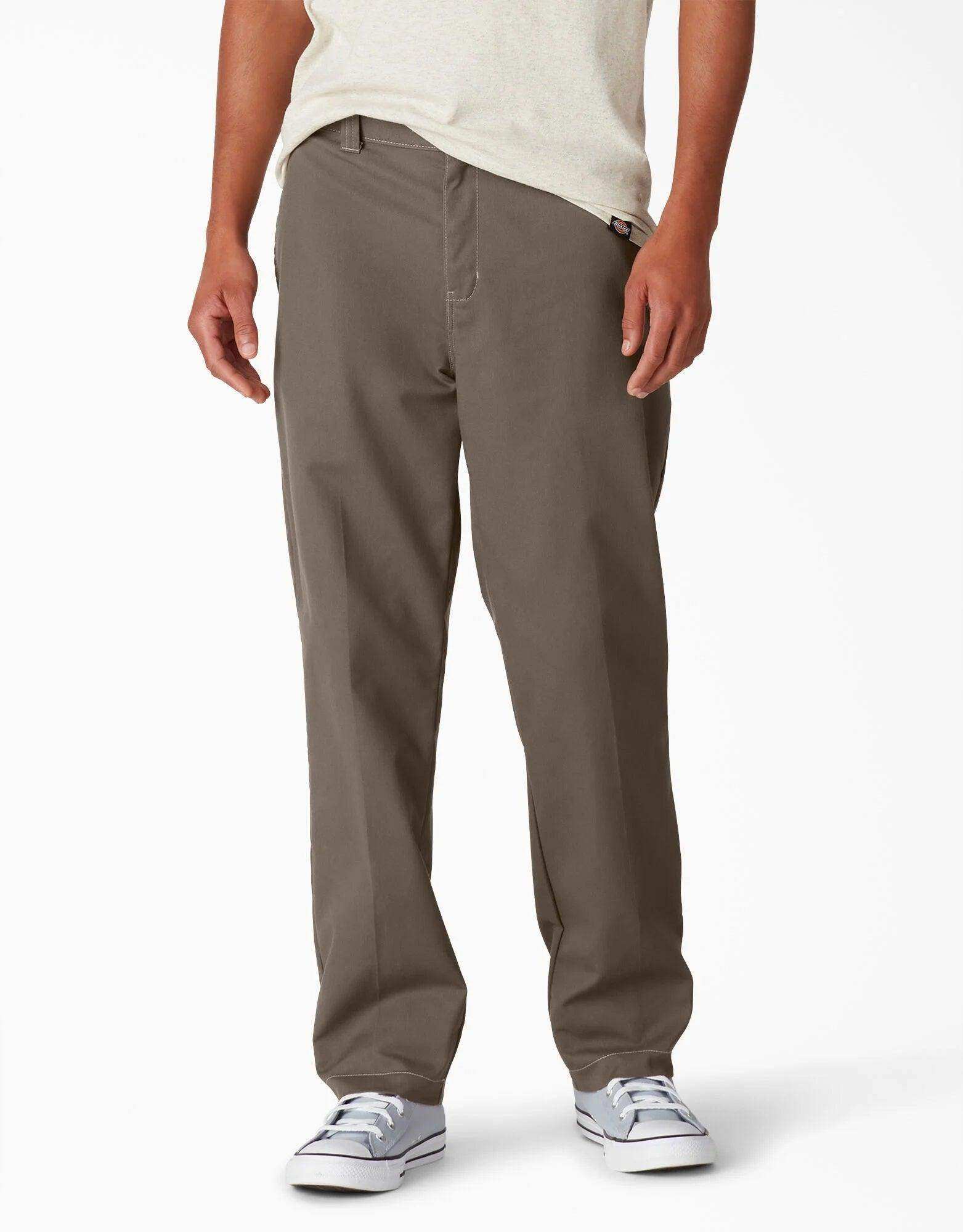 Dickies Skateboarding Slim Straight Pants - Mushroom Contrast Topstitch (TSM) - Skoutley Outdoors LLC