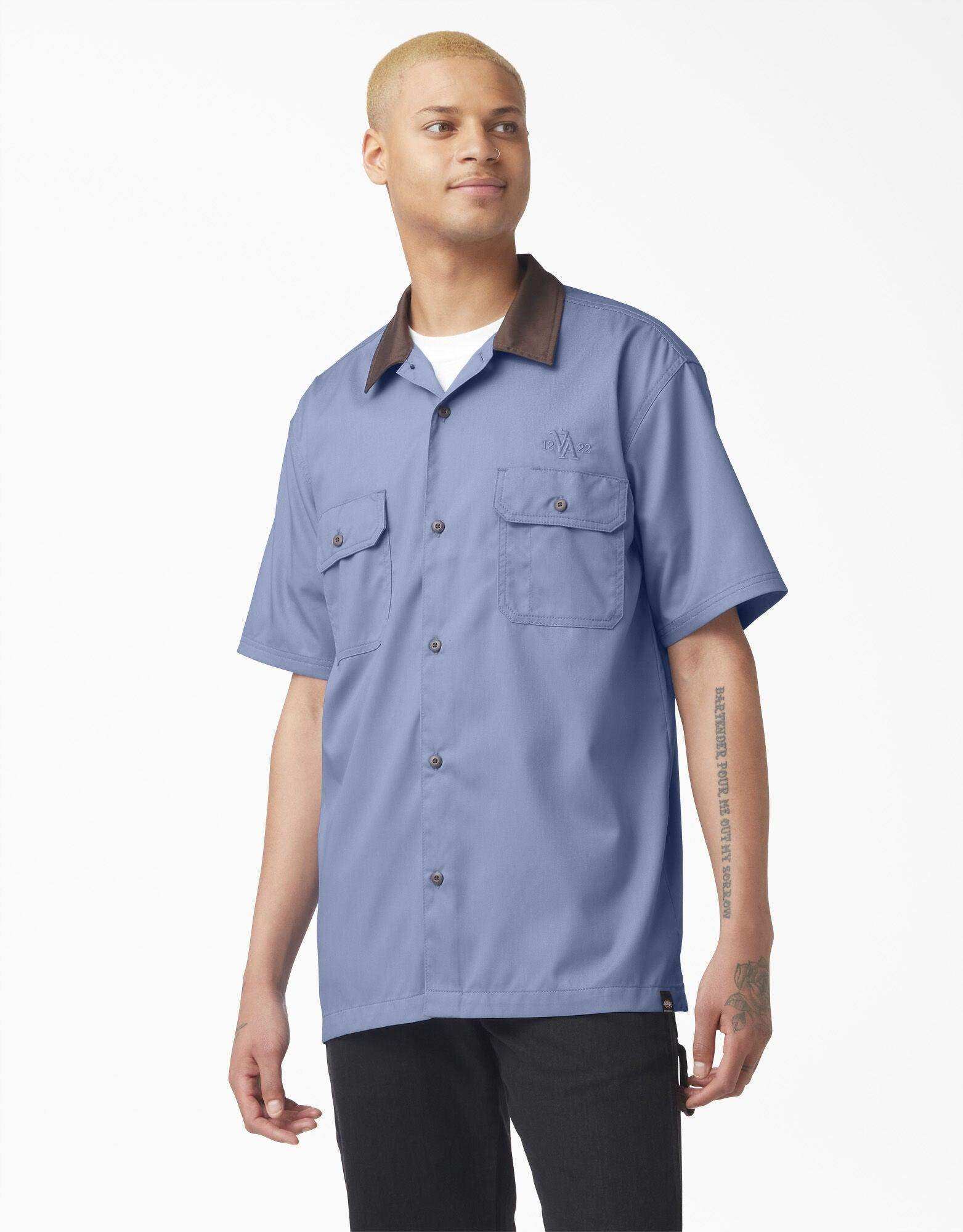 Dickies Vincent Alvarez Block Collar Work Shirt - Gulf Blue - Skoutley Outdoors LLC