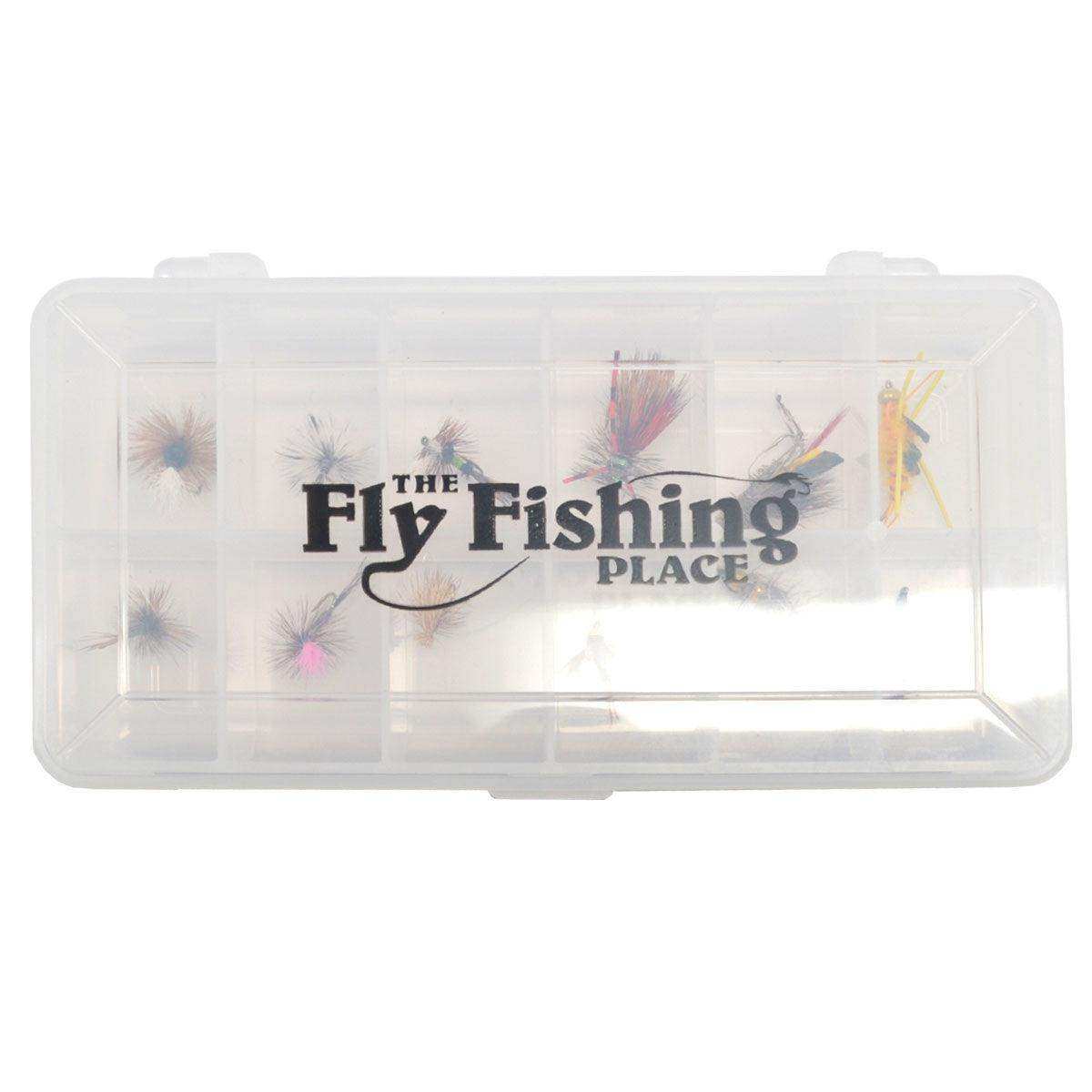 Trout Fly Assortment - Essential Western Dry and Nymph Fly Fishing Flies Collection - 1 Dozen Trout Flies with Fly Box - Skoutley Outdoors LLC