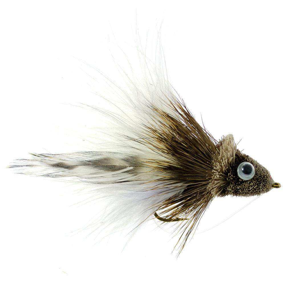 3 Pack Deer Hair Diver Size 4 - White Marabou Bass Fly Fishing Bug Wide Gape Bass Hooks With Weed Guard - Skoutley Outdoors LLC