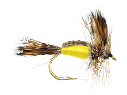 Humpy Fly, Size 10 | Yellow | Qty. 6 | Wild Water Fly Fishing - Skoutley Outdoors LLC