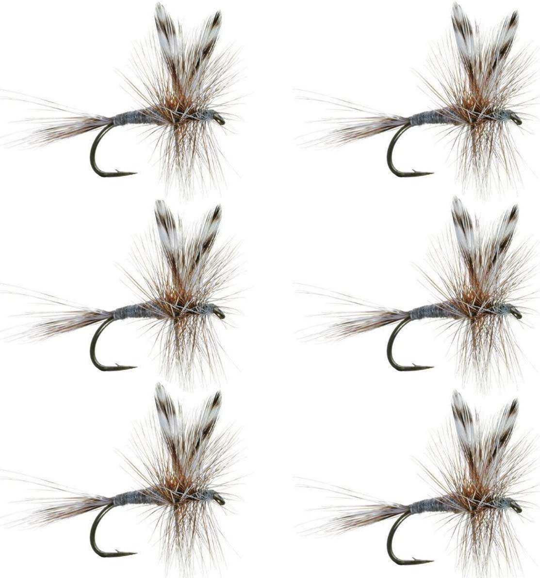 Adams Classic Dry Fly - 6 Flies - Hook Size 14 - Skoutley Outdoors LLC