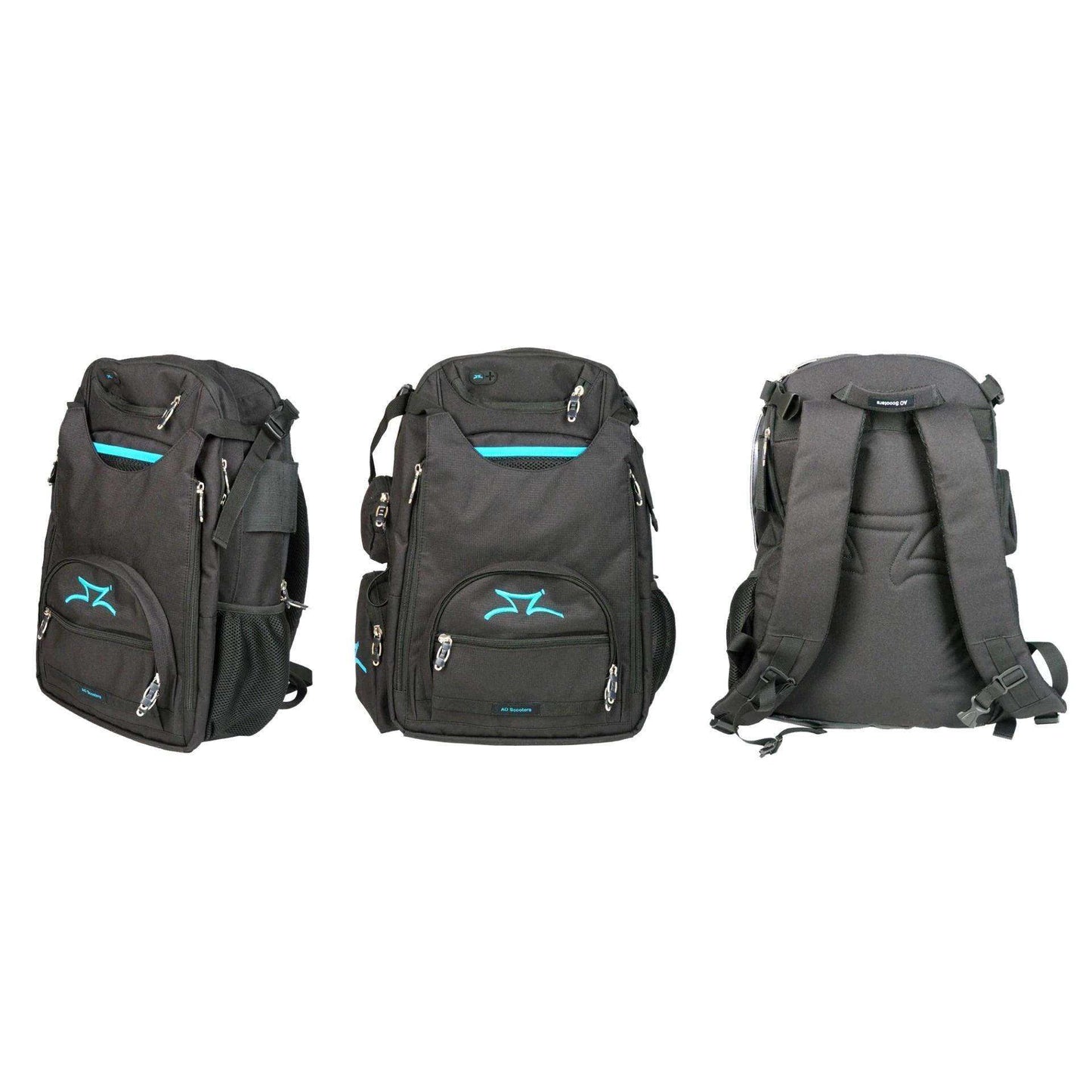 AO Transit Scooter Backpack - Black/Turquoise - Skoutley Outdoors LLC