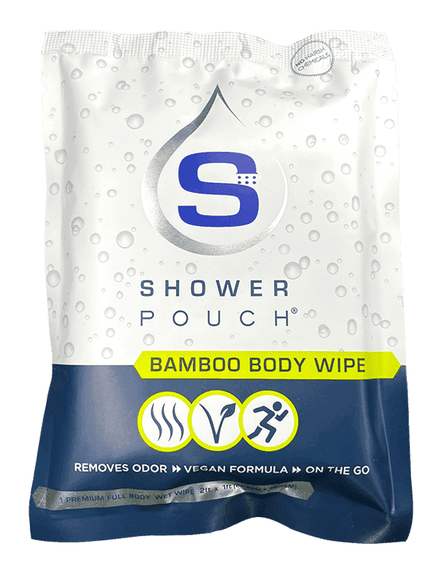 15-pack Shower Pouch XL (2' x 1') Body Wipes - Skoutley Outdoors LLC