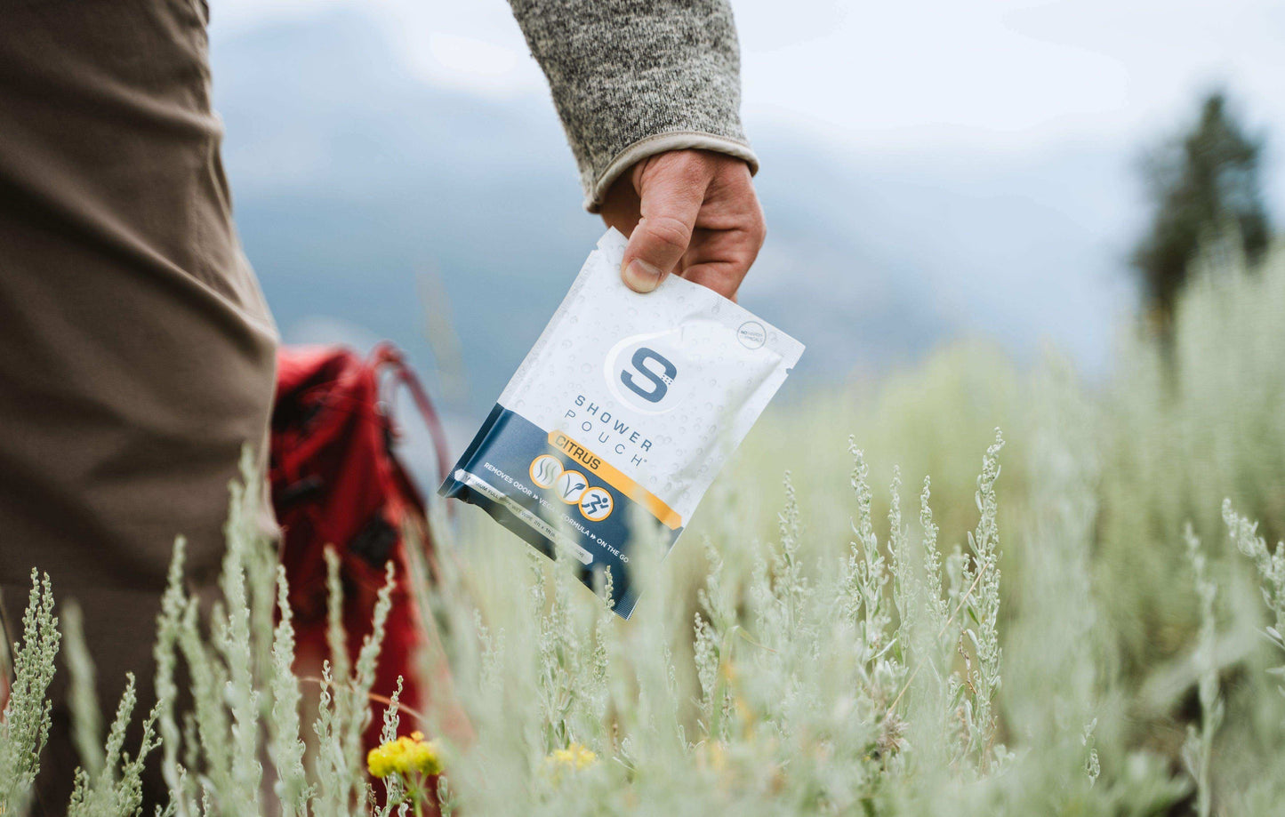 Adventure Sampler Kit: 4 Shower Pouches, 1 Hand Sanitizer (80%), and 1 Deodorant - Skoutley Outdoors LLC